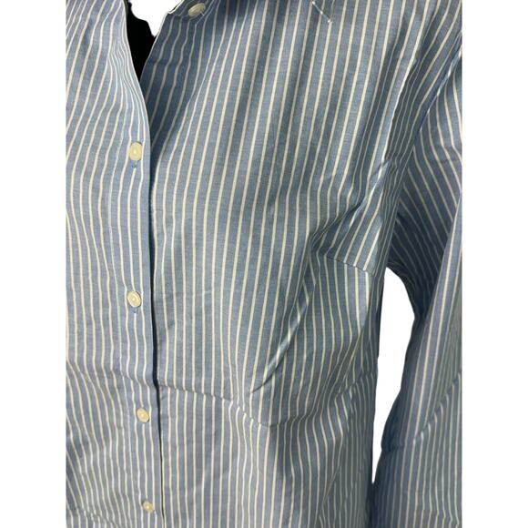 Candace Cameron Bure PLUS Hi-Low Boyfriend Shirt Ragetta Strip Size 2X NWOT - Picture 6 of 11